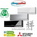 MONOSPLIT MSZ-EF25V GAS R32 (Bianco/nero/argento)  9.000 btu INVERTER CLASSE A+++/A++ 