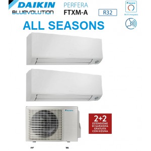 DUAL DAIKIN PERFERA ALL SEASONS FTXM-A INVERTER  7000+12000 BTU GAS R32
